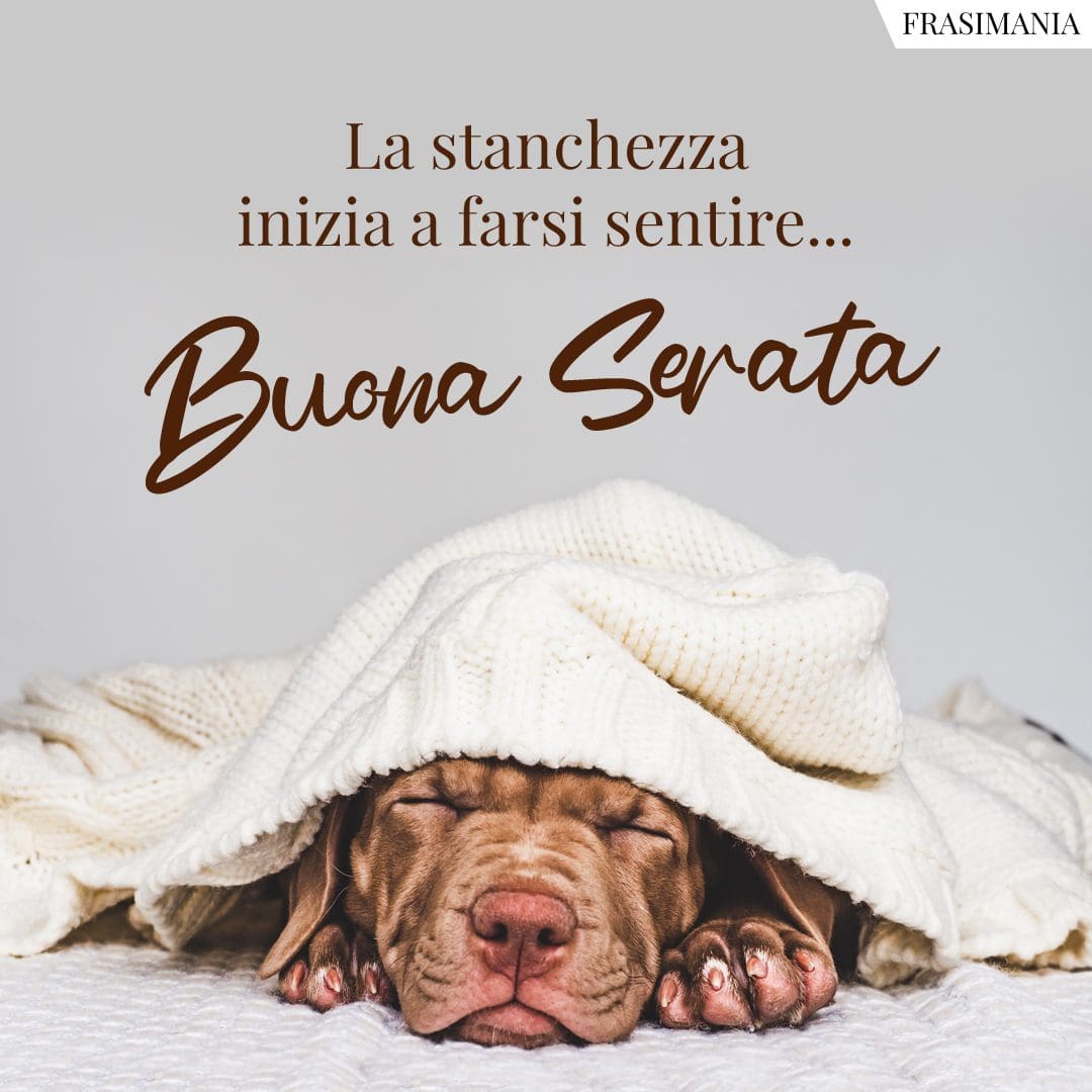 La stanchezza inizia a farsi sentire... Buona Serata.