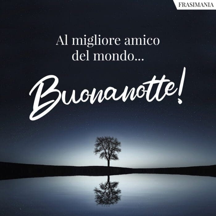 Al migliore amico del mondo… Buonanotte!