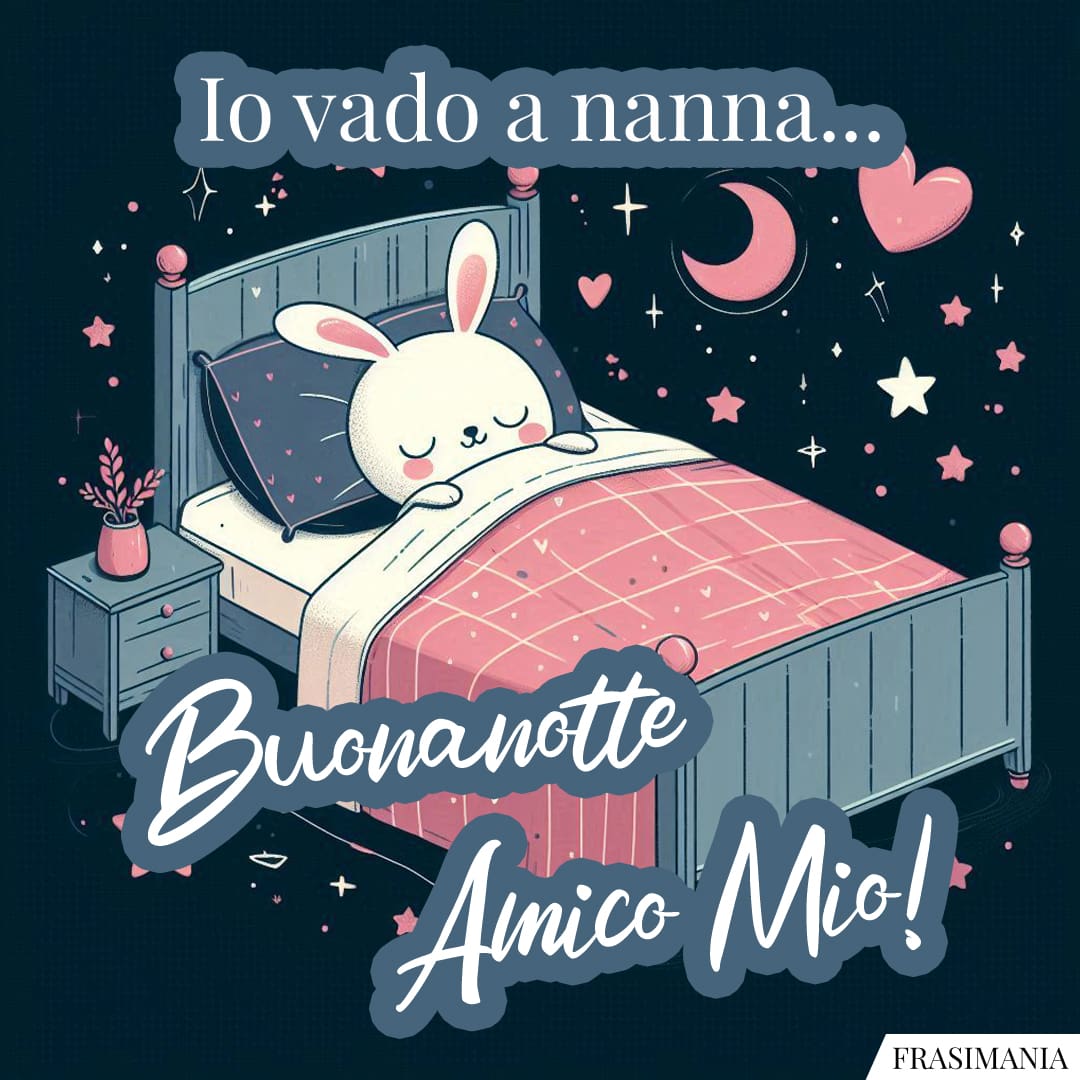 Io vado a nanna... Buonanotte Amico Mio!