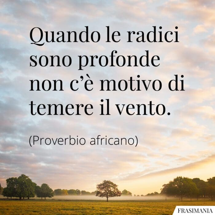 Frasi radici vento proverbio africano