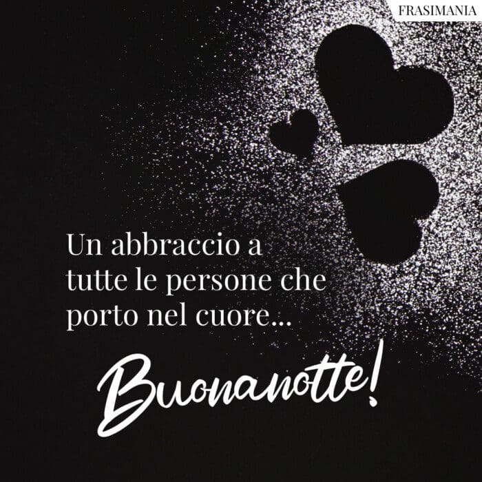 Buonanotte abbraccio cuore