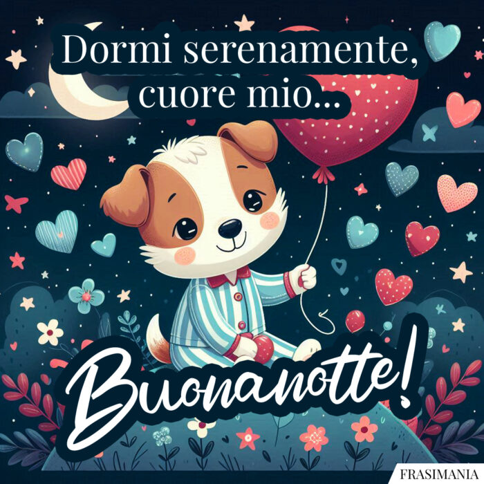 Dormi serenamente, cuore mio… Buonanotte!