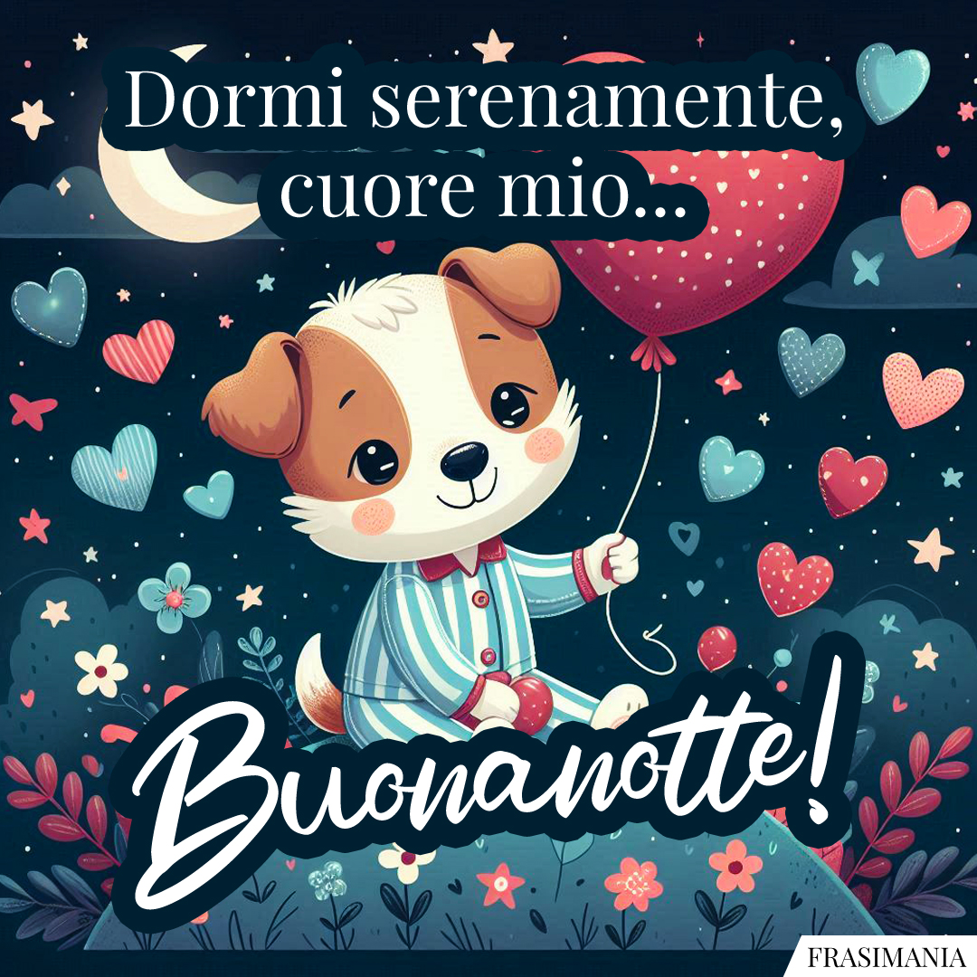 Dormi serenamente, cuore mio... Buonanotte!