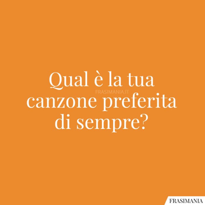 Domande coinvolgenti canzone