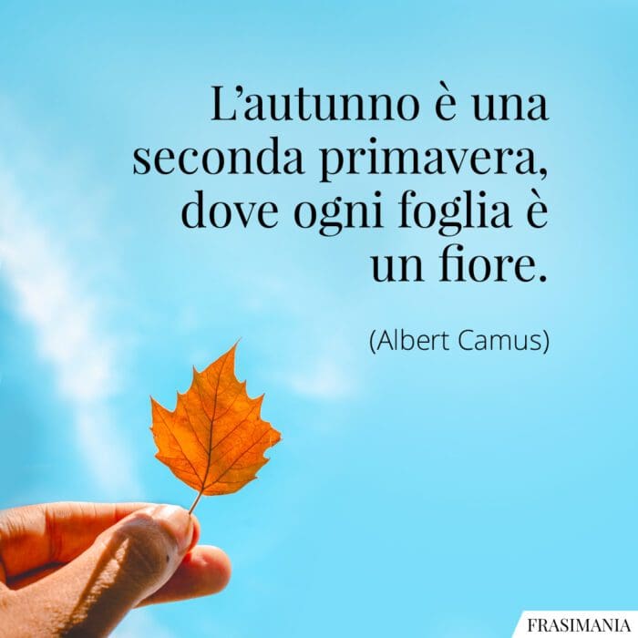 Frasi autunno seconda primavera Camus