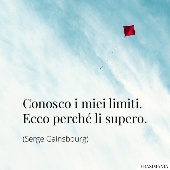 Conosco i miei limiti. Ecco perché li supero.