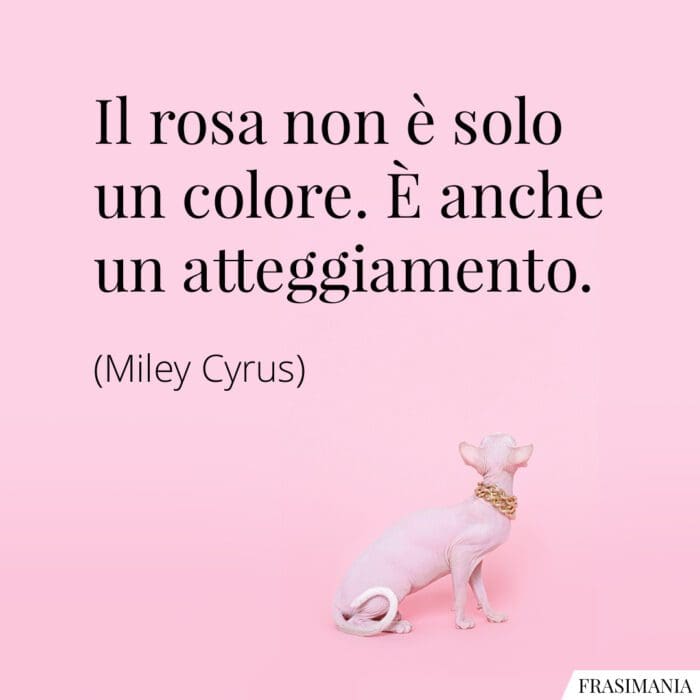 Frasi rosa colore atteggiamento Cyrus