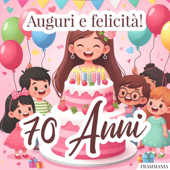 Auguri e felicità! 70 Anni.