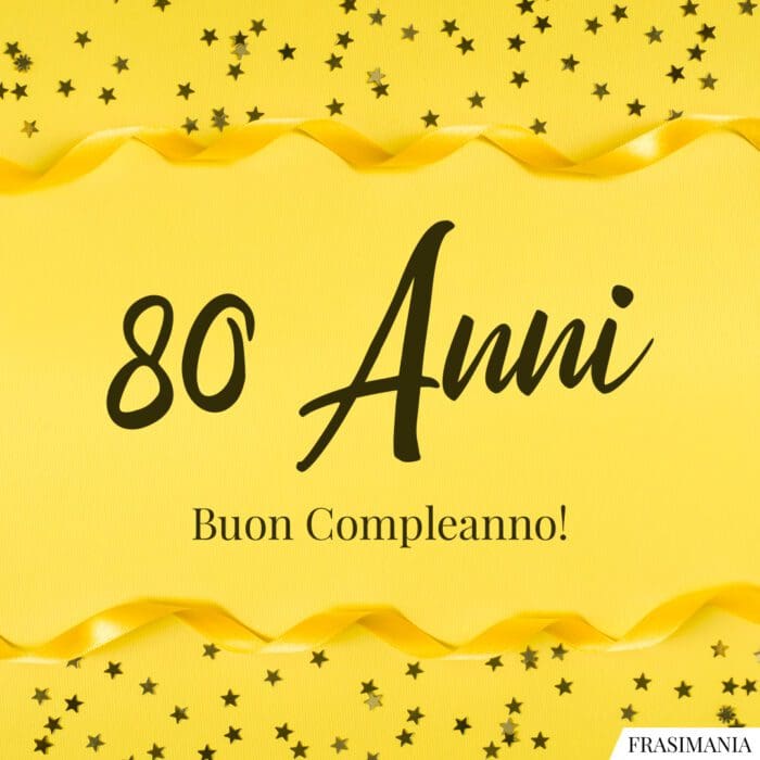 80 anni. Buon compleanno