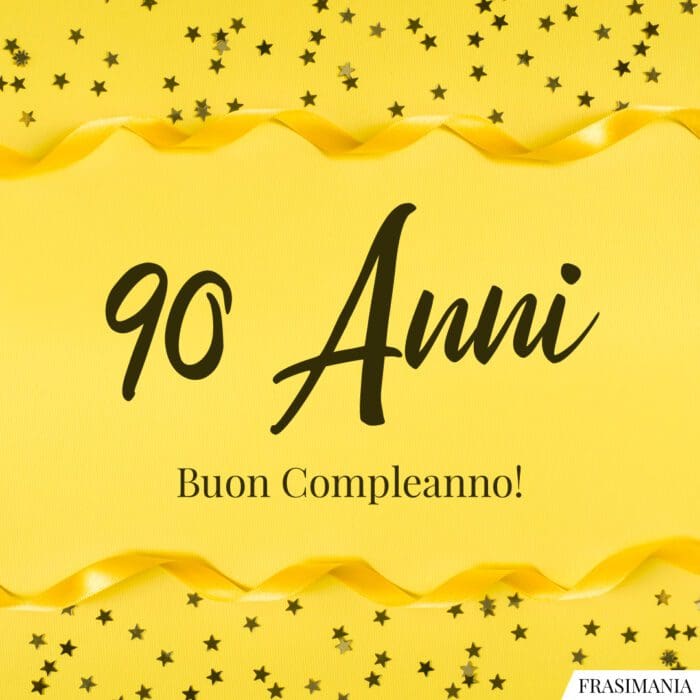 90 anni. Buon compleanno