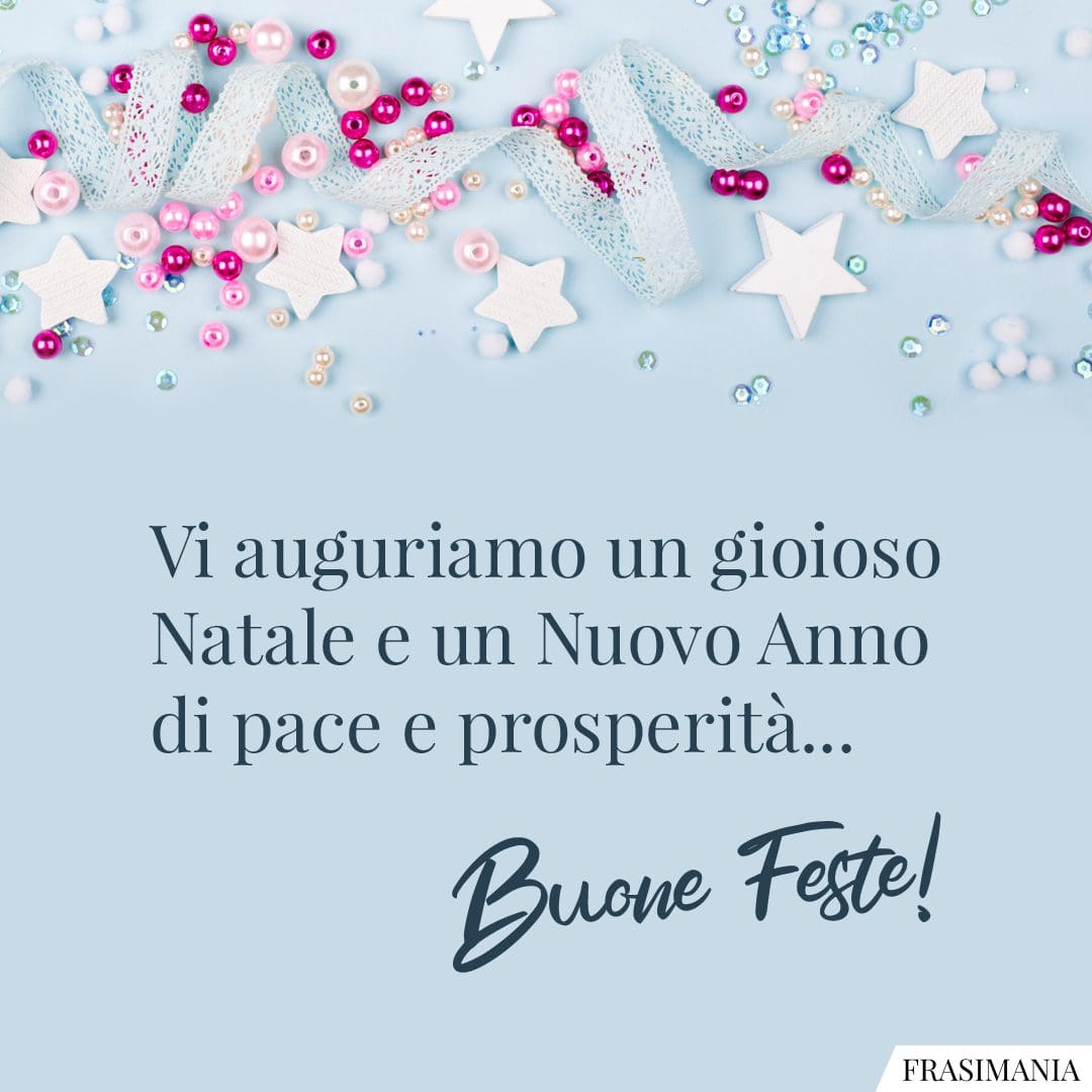 Vi auguriamo un gioioso Natale e un Nuovo Anno di pace e prosperità... Buone Feste!