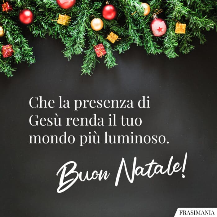 Auguri buon Natale presenza Gesù