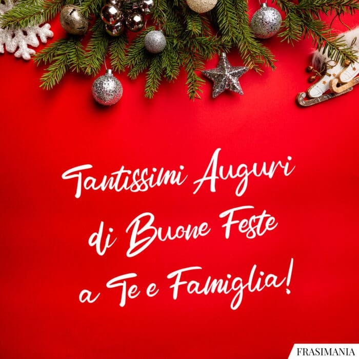 Auguri buone feste famiglia