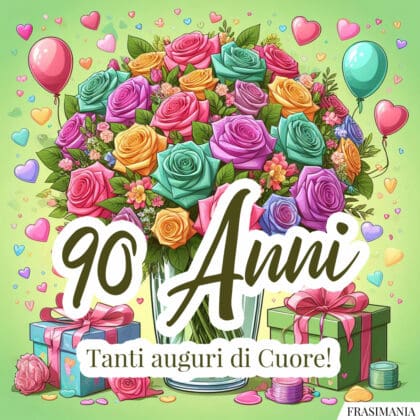 Bandierine Blu Per 90° Compleanno – Festone Olografico 3,9 M Con 11 Bandiere, Decorazione Interni/Esterni