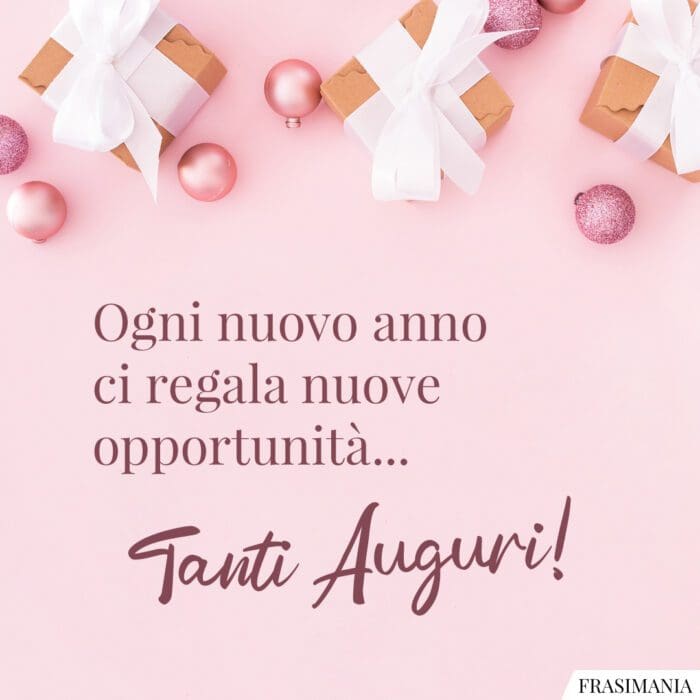 Auguri nuovo anno opportunità