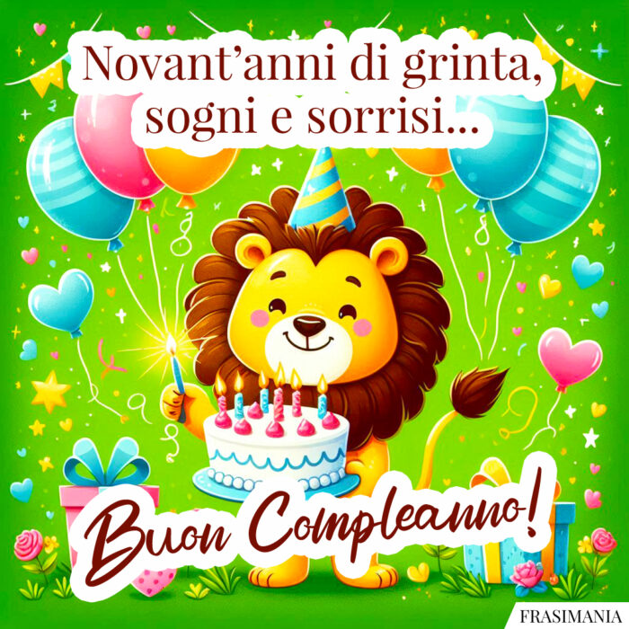 Novant’anni di grinta, sogni e sorrisi… Buon Compleanno!