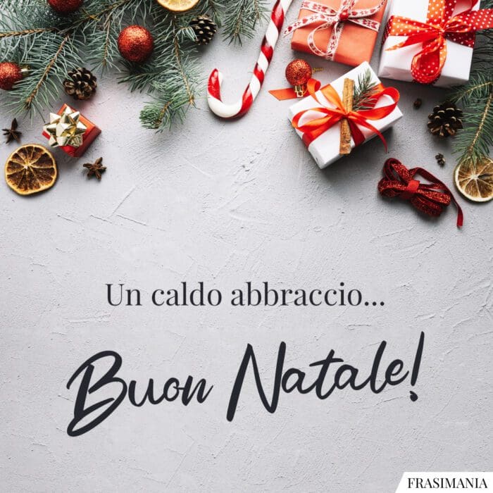 Un caldo abbraccio… Buon Natale!