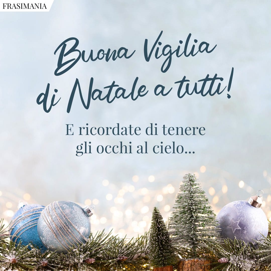 Buona Vigilia di Natale a tutti! E ricordate di tenere gli occhi al cielo...