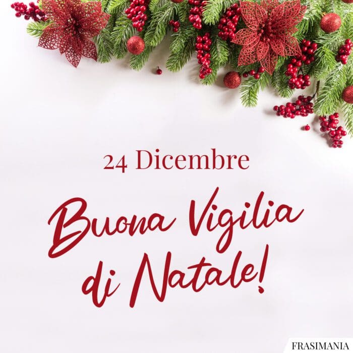 Buona Vigilia Natale dicembre