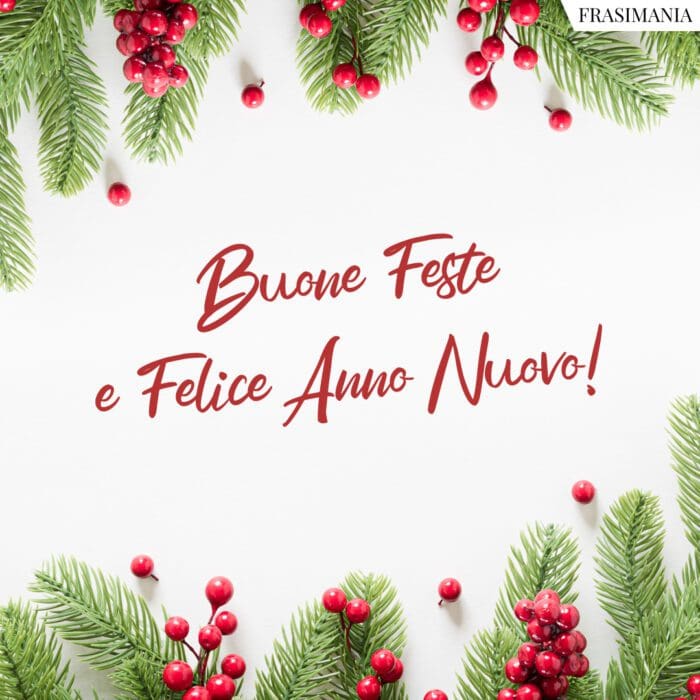 Buone Feste felice Anno Nuovo