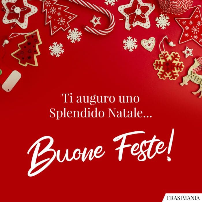 Ti auguro uno Splendido Natale… Buone Feste!