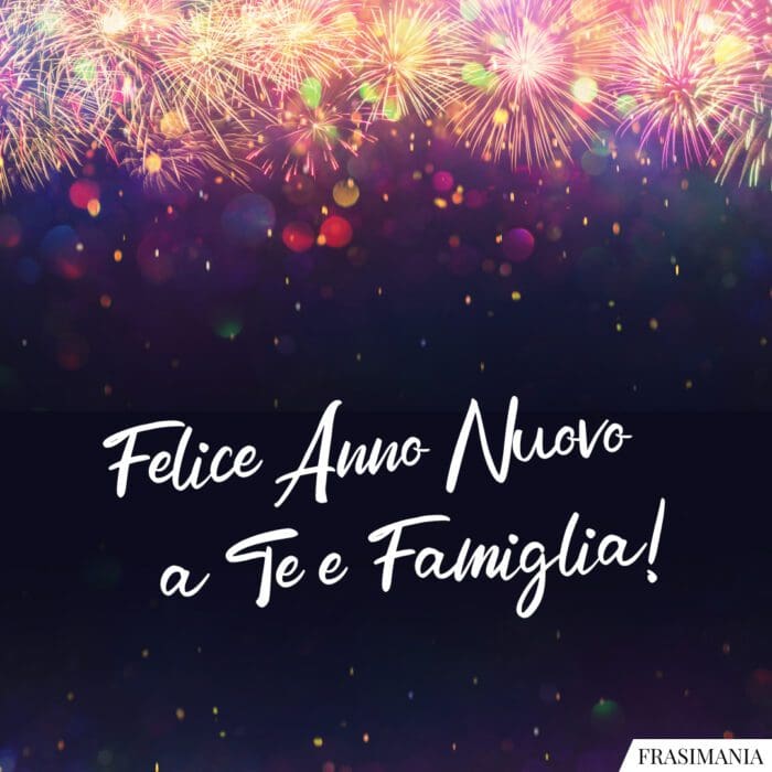 Felice Anno Nuovo famiglia