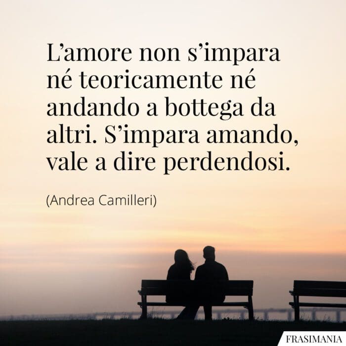 Frasi amore impara perdendosi Camilleri