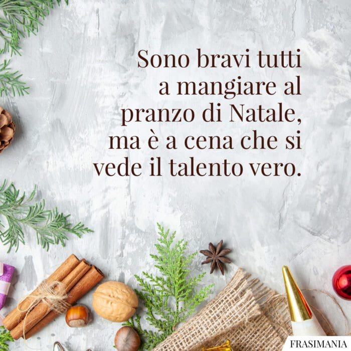 Frasi divertenti Natale pranzo cena