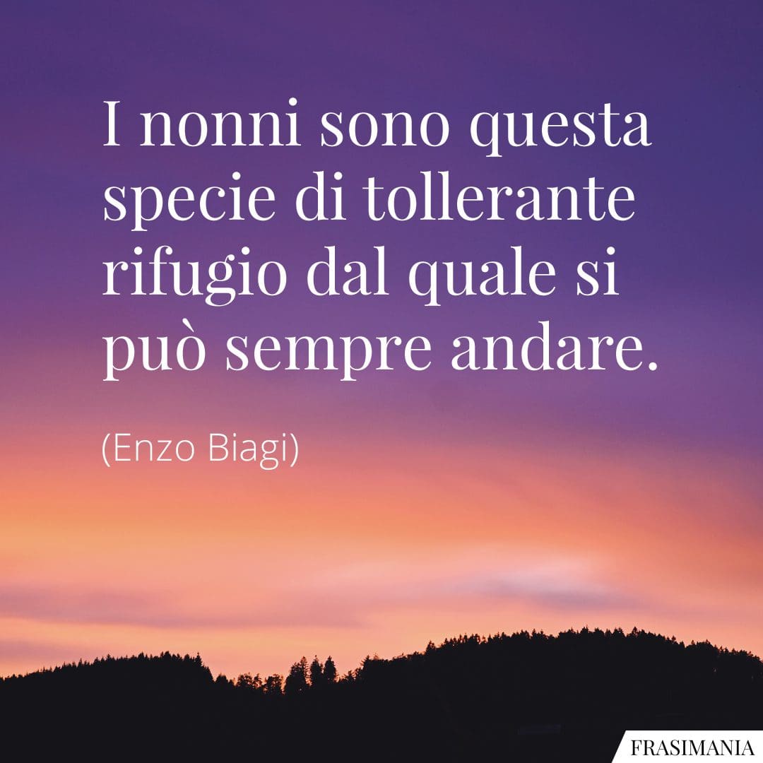 I nonni sono questa specie di tollerante rifugio dal quale si può sempre andare.
