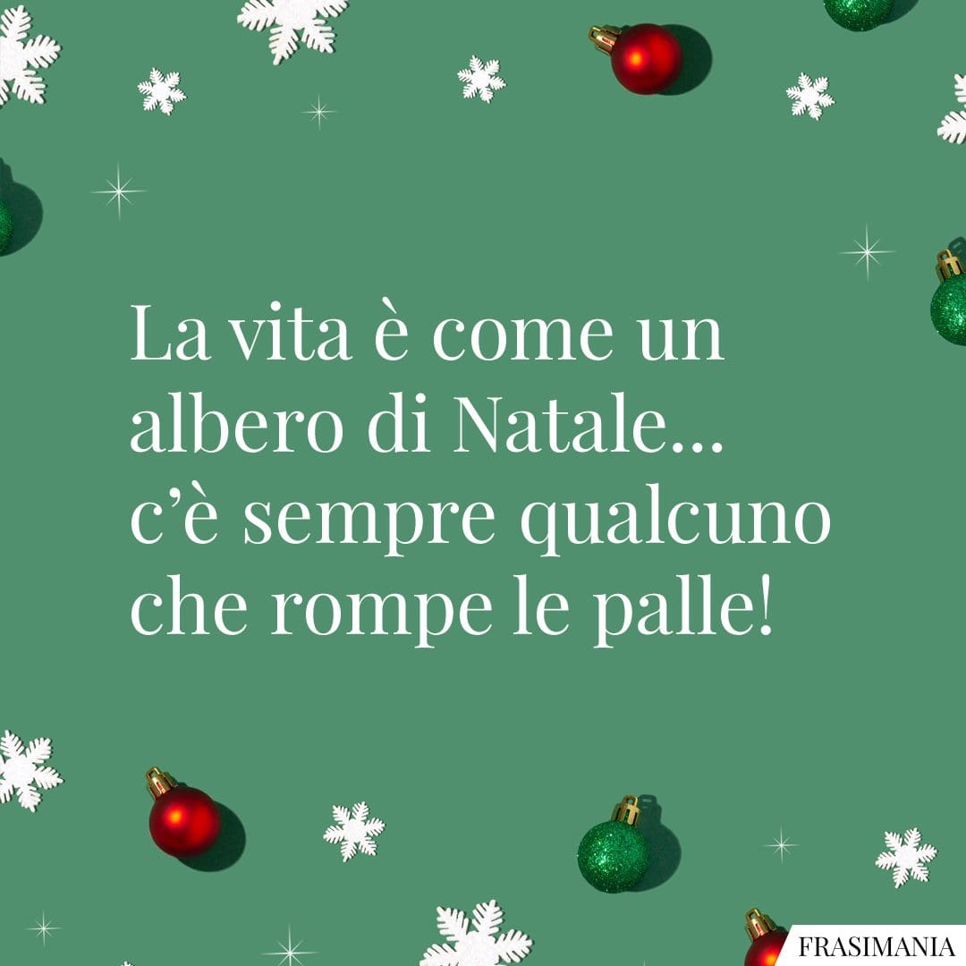 La vita è come un albero di Natale... c'è sempre qualcuno che rompe le palle!