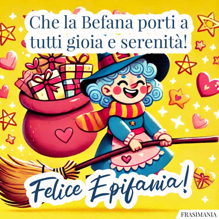 Che la Befana porti a tutti gioia e serenità! Felice Epifania!