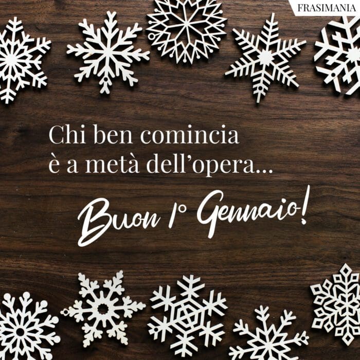 Buon 1 Gennaio comincia