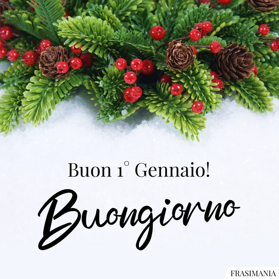 Buon 1° Gennaio! Buongiorno.