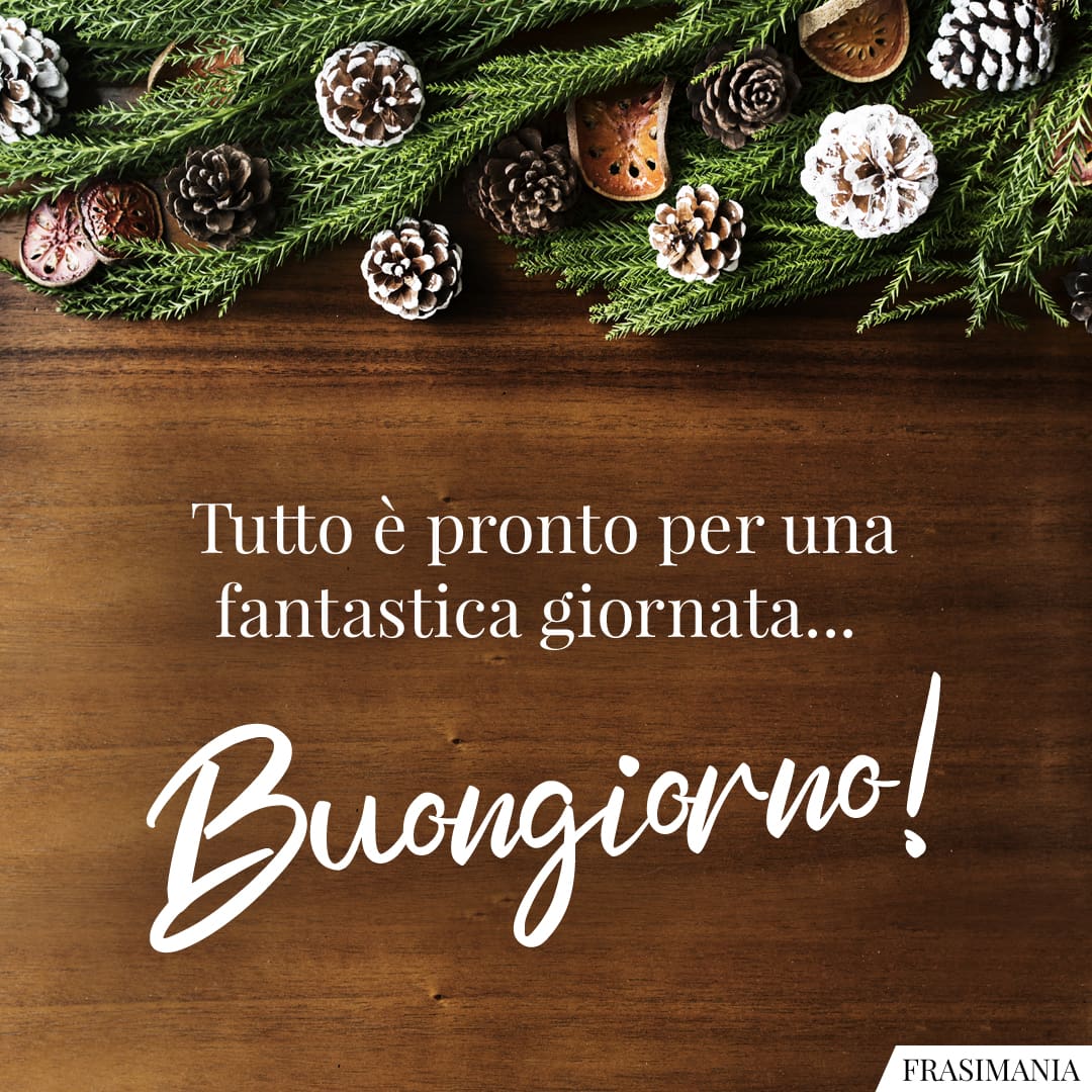 Tutto è pronto per una fantastica giornata... Buongiorno!