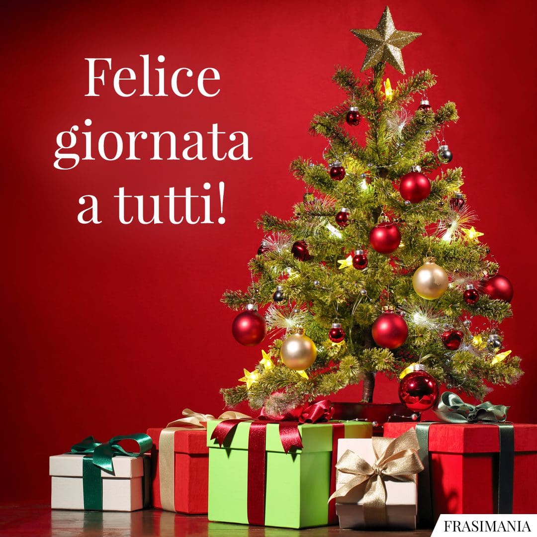 Felice giornata a tutti!
