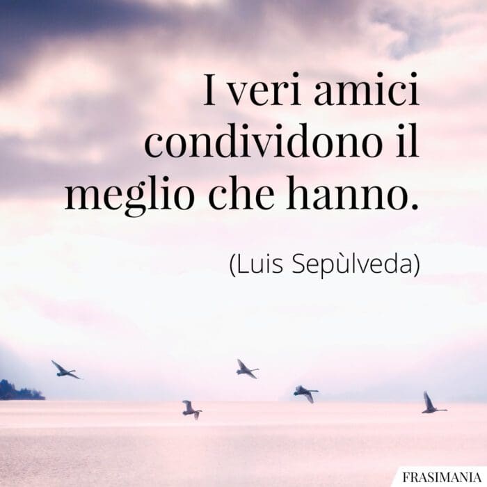 I veri amici condividono il meglio che hanno.