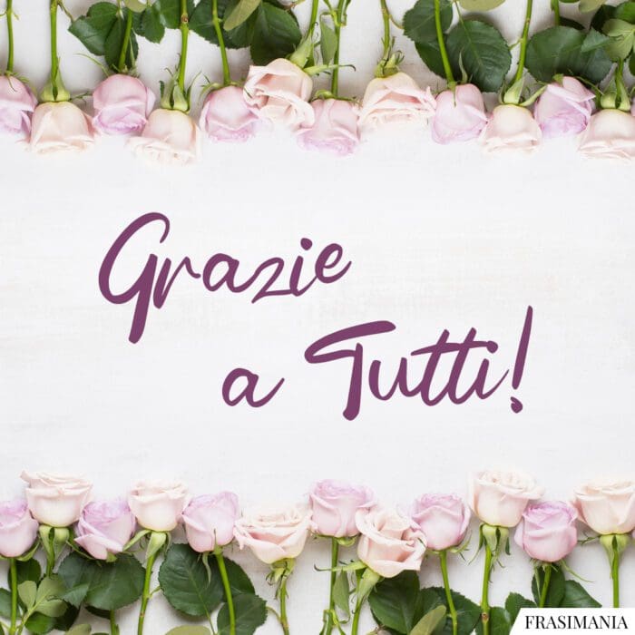 Grazie a tutti