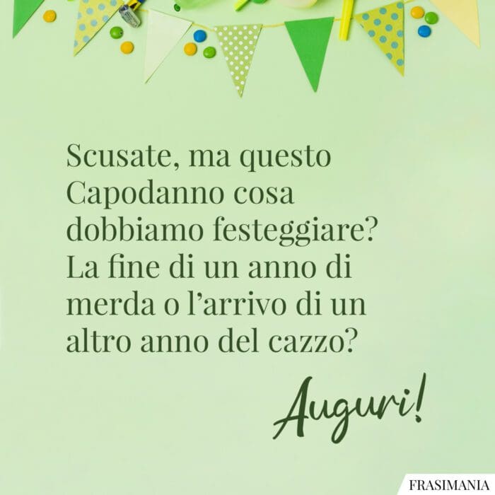 Auguri Capodanno divertenti festeggiare