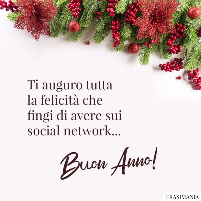 Buon Anno felicità social network