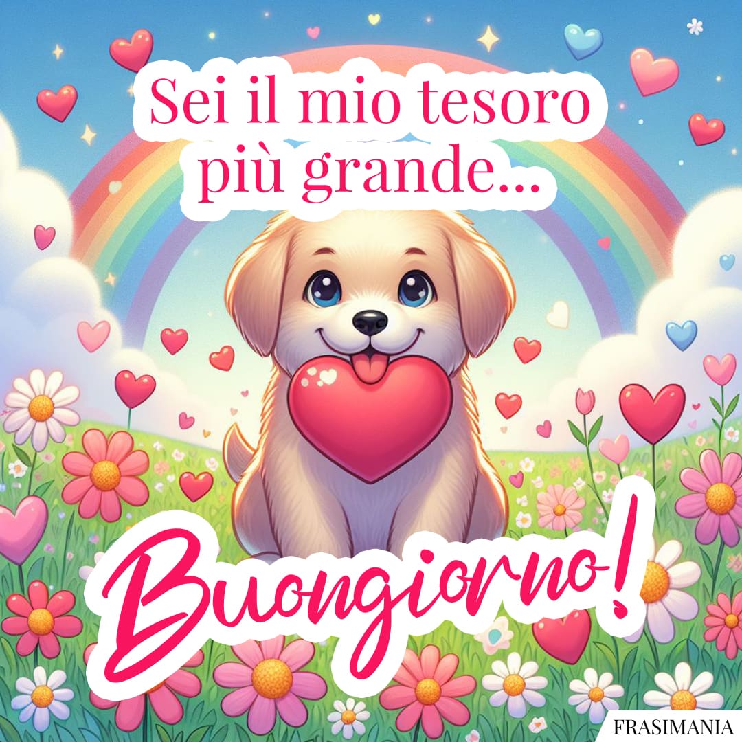 Sei il mio tesoro più grande... Buongiorno!