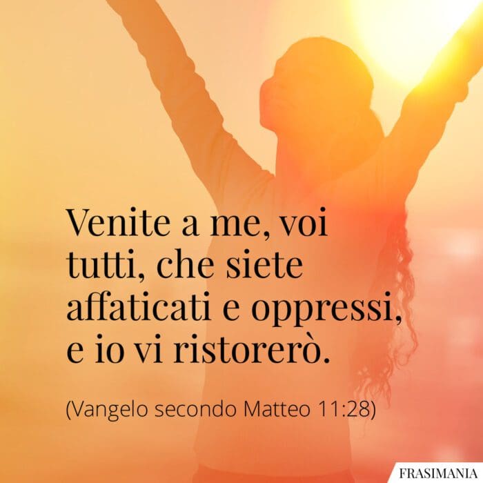 Frasi venite me Vangelo Matteo