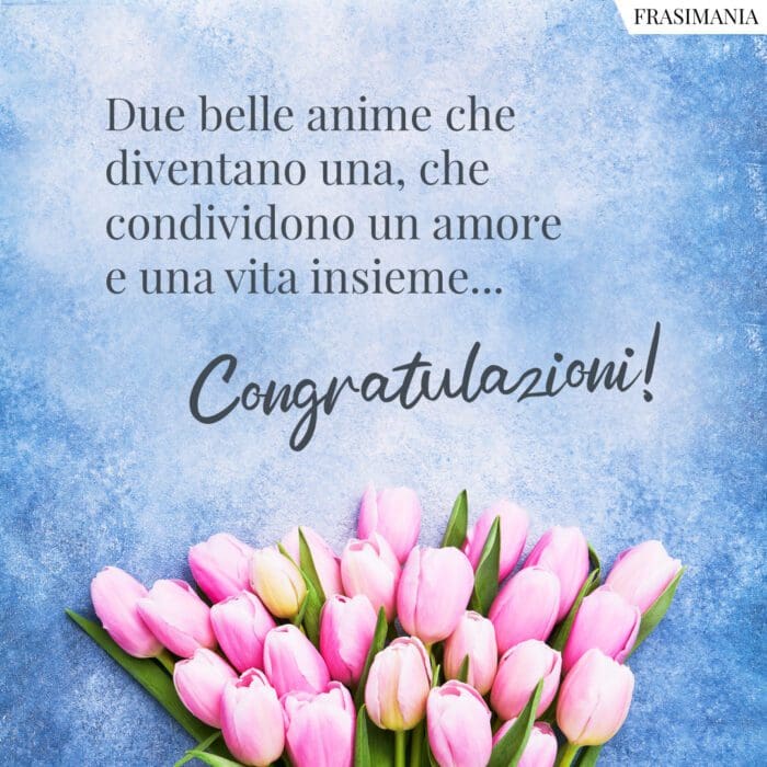 Due belle anime che diventano una, che condividono un amore e una vita insieme... Congratulazioni!