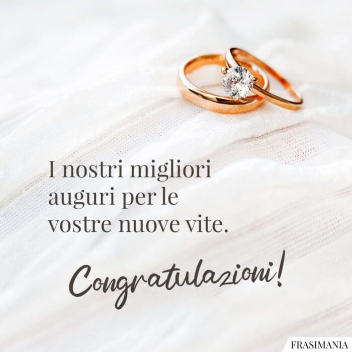 Auguri matrimonio formali congratulazioni