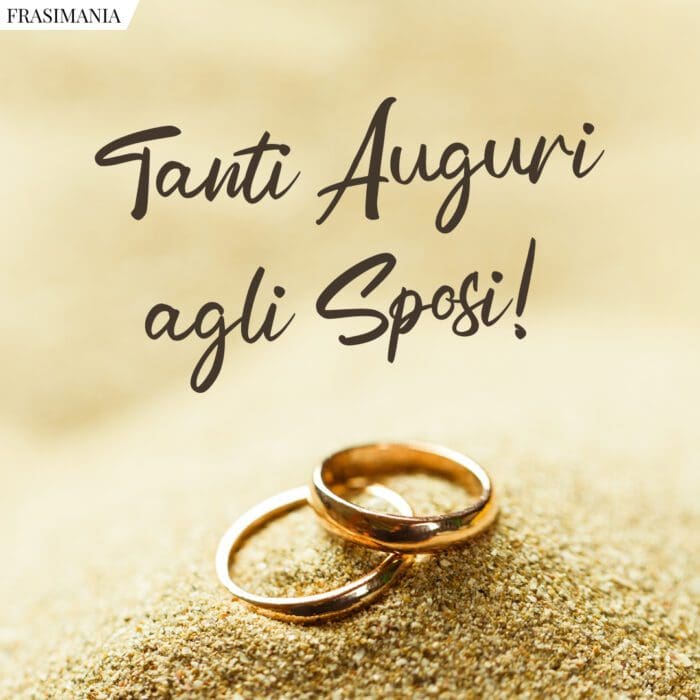 Auguri matrimonio sposi