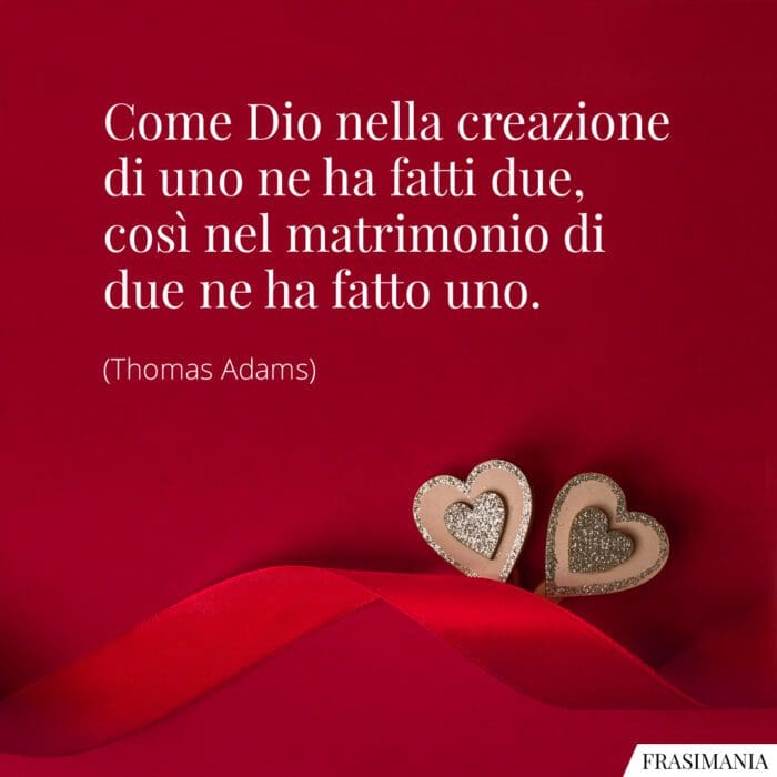 Frasi Dio matrimonio Adams