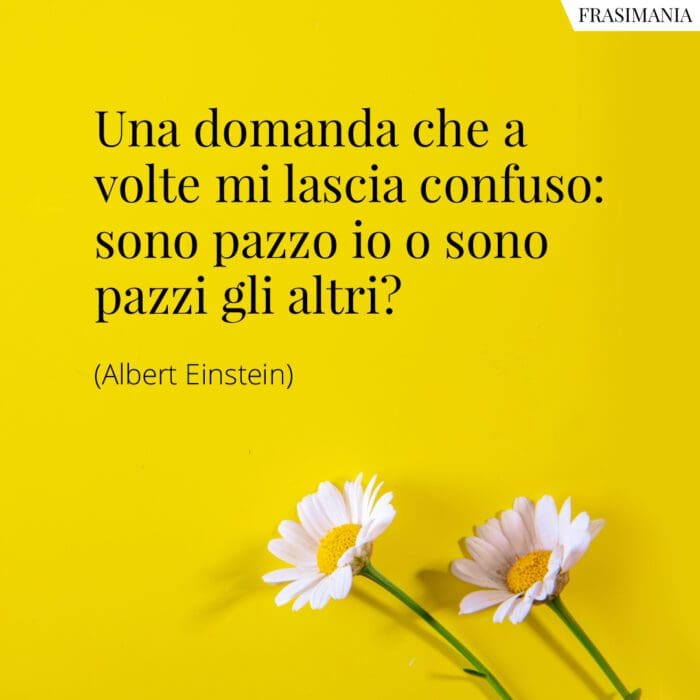 Una domanda che a volte mi lascia confuso: sono pazzo io o sono pazzi gli altri?