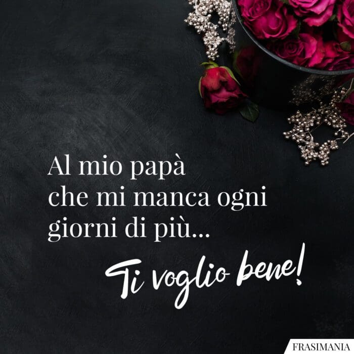 Frasi papà morto manca