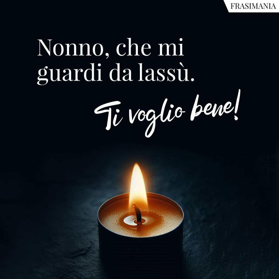 Nonno, che mi guardi da lassù. Ti voglio bene!
