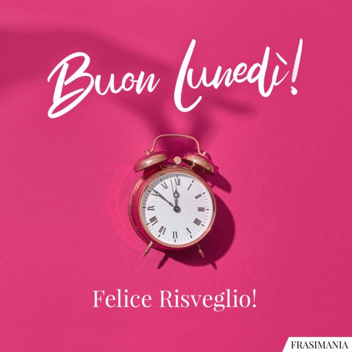 Buon Lunedì! Felice risveglio!