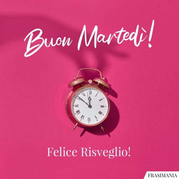 Buon Martedì! Felice risveglio!